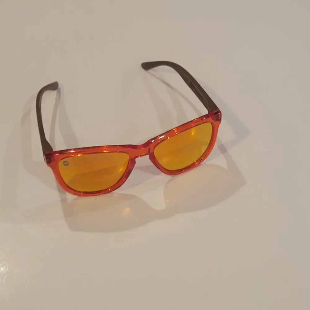 Knockaround Sunglasses Premiums Polarized Mirrored Kids Campfire Red/Wood